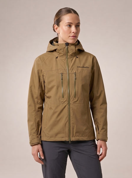 Waterproof Field Jacket in Arizona Tan, worn