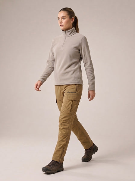 Waterproof Field Trousers in Arizona Tan, worn